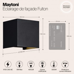 Архитектурная подсветка  Maytoni Outdoor Fulton O572WL-L6B