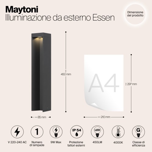 Ландшафтный светильник  Maytoni Outdoor Essen O596FL-L9GR4K