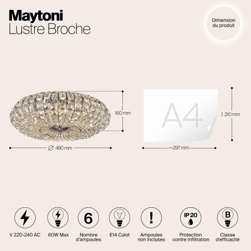 Люстра Maytoni Broche DIA902-06-N