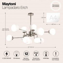 Люстра Maytoni Erich MOD221-PL-12-N