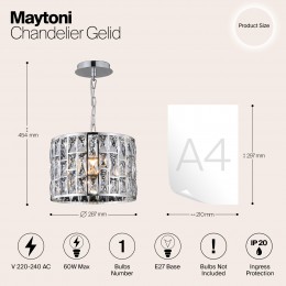 Люстра Maytoni Gelid MOD184-PL-01-CH