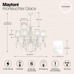 Люстра Maytoni Grace ARM247-06-G