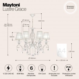 Люстра Maytoni Grace ARM247-06-G