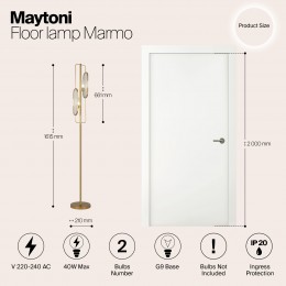 Напольный светильник (торшер) Maytoni Marmo MOD099FL-02G