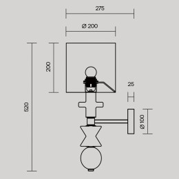 Настенный светильник (бра) Maytoni Comforty MOD298WL-01W