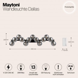 Настенный светильник (бра) Maytoni Dallas MOD547WL-13B