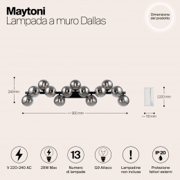 Настенный светильник (бра) Maytoni Dallas MOD547WL-13B