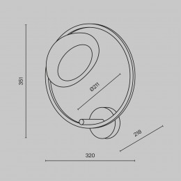 Настенный светильник (бра) Maytoni Lunare MOD327WL-L5BS3K