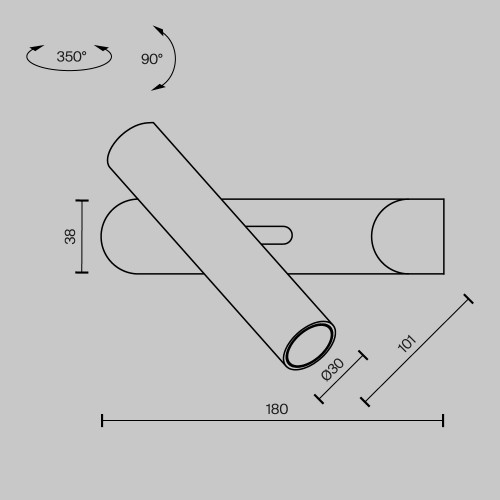 Настенный светильник (бра) Maytoni Paradox MOD442WL-L8BS3K