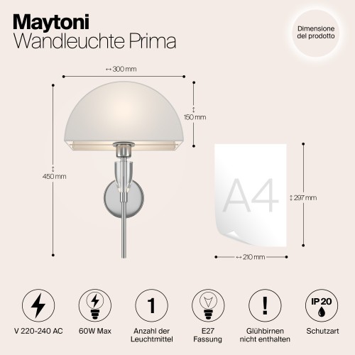 Настенный светильник (бра) Maytoni Prima Z034WL-01CH