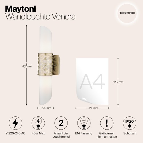 Настенный светильник (бра) Maytoni Venera H260-02-N
