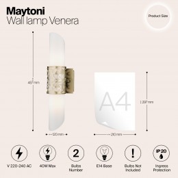 Настенный светильник (бра) Maytoni Venera H260-02-N