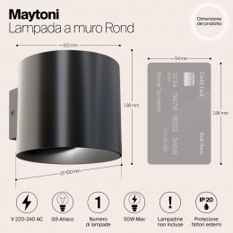 Настенный светильник (бра) Technical C066WL-01B