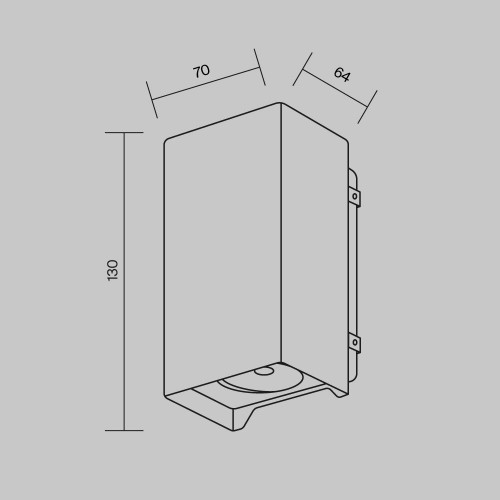 Настенный светильник (бра)  Maytoni Outdoor Shell O570WL-L10B3K