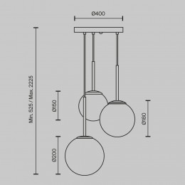 Подвесной светильник Maytoni Basic form MOD321PL-03B