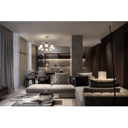 Подвесной светильник Maytoni Carcass MOD312PL-08GCH