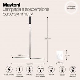 Подвесной светильник Maytoni Supersymmetry P096PL-L11BK