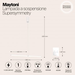 Подвесной светильник Maytoni Supersymmetry P096PL-L11WK1
