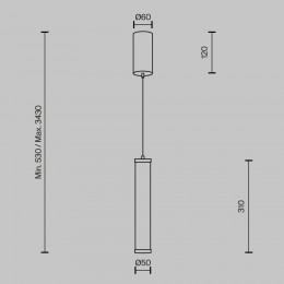 Подвесной светильник Maytoni Yora MOD464PL-L8BSK