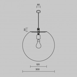 Подвесной светильник  Maytoni Outdoor Erda O594PL-01B