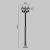 Садово-парковый светильник  Maytoni Outdoor Abbey Road O003FL-03B