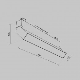 Трековый светильник Technical TR075-2-20W3K-W