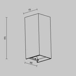 Уличный настенный светильник  Maytoni Outdoor Drape O525WL-L10B3K