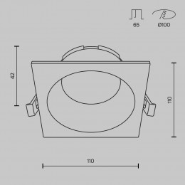 Встраиваемый светильник Technical DL126-GX53-SQ-W