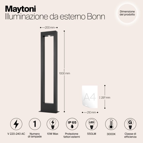 Ландшафтный светильник  Maytoni Outdoor Bonn O425FL-L10GF