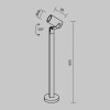 Ландшафтный светильник  Maytoni Outdoor Scope O025FL-01B1