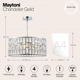 Люстра Maytoni Gelid MOD184-PL-04-CH