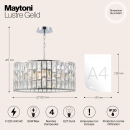 Люстра Maytoni Gelid MOD184-PL-04-CH