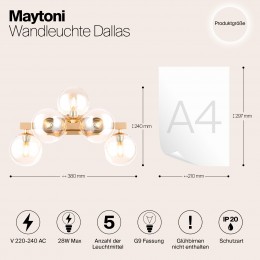 Настенный светильник (бра) Maytoni Dallas MOD547WL-05G