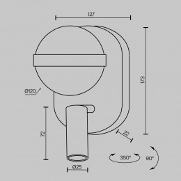 Настенный светильник (бра) Maytoni Dialogue MOD441WL-L8B3K