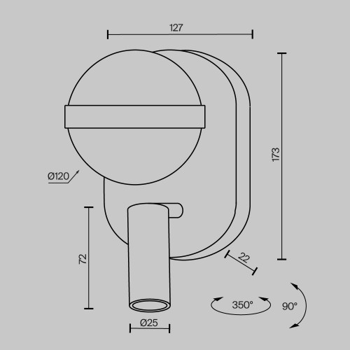 Настенный светильник (бра) Maytoni Dialogue MOD441WL-L8B3K