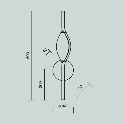 Настенный светильник (бра) Maytoni Foresight MOD347WL-L8BS3K