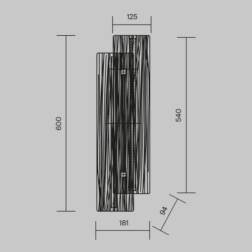 Настенный светильник (бра) Maytoni Frostum MOD439WL-L10BSK