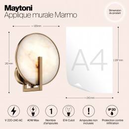 Настенный светильник (бра) Maytoni Marmo MOD099WL-01G2