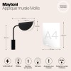 Настенный светильник (бра) Maytoni Mollis MOD126WL-01B