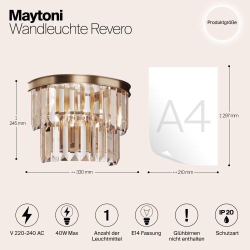 Настенный светильник (бра) Maytoni Revero MOD085WL-01G