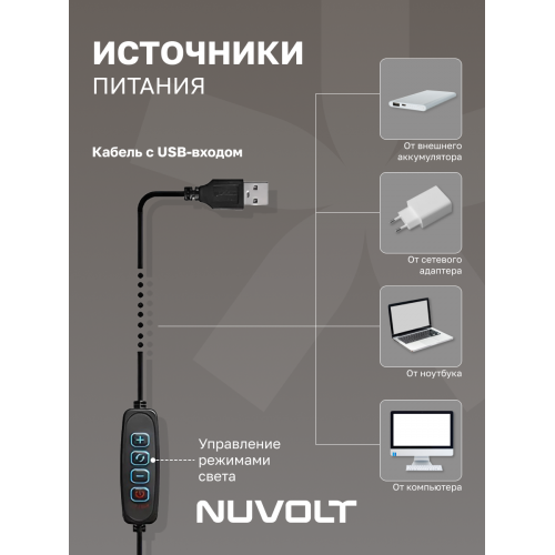 Настольный светильник NUVOLT LTBL-001B