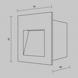 Подсветка для лестниц  Maytoni Outdoor Arca O038-L3B