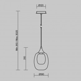 Подвесной светильник Maytoni Aura MOD016PL-01BS1