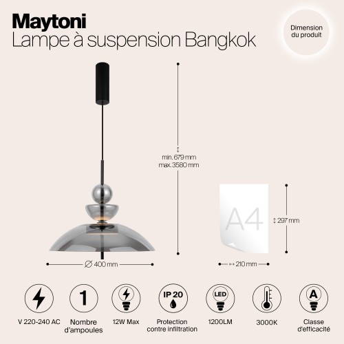 Подвесной светильник Maytoni Bangkok MOD185PL-L6B3K6