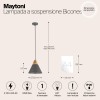 Подвесной светильник Maytoni Bicones P359-PL-220-C