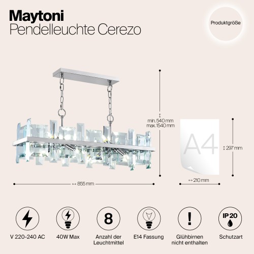 Подвесной светильник Maytoni Cerezo MOD201PL-08N