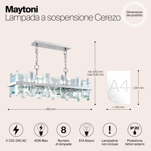 Подвесной светильник Maytoni Cerezo MOD201PL-08N