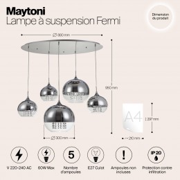 Подвесной светильник Maytoni Fermi P140-PL-170-5-N