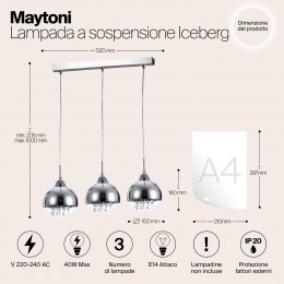 Подвесной светильник Maytoni Iceberg P012-PL-03-N