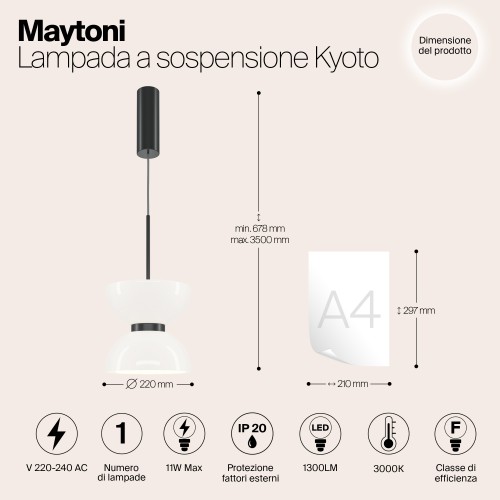 Подвесной светильник Maytoni Kyoto MOD178PL-L11B3K